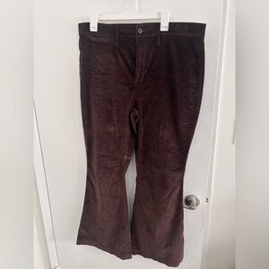 Madewell Women's Dark Brown Corduroy Flare Pants